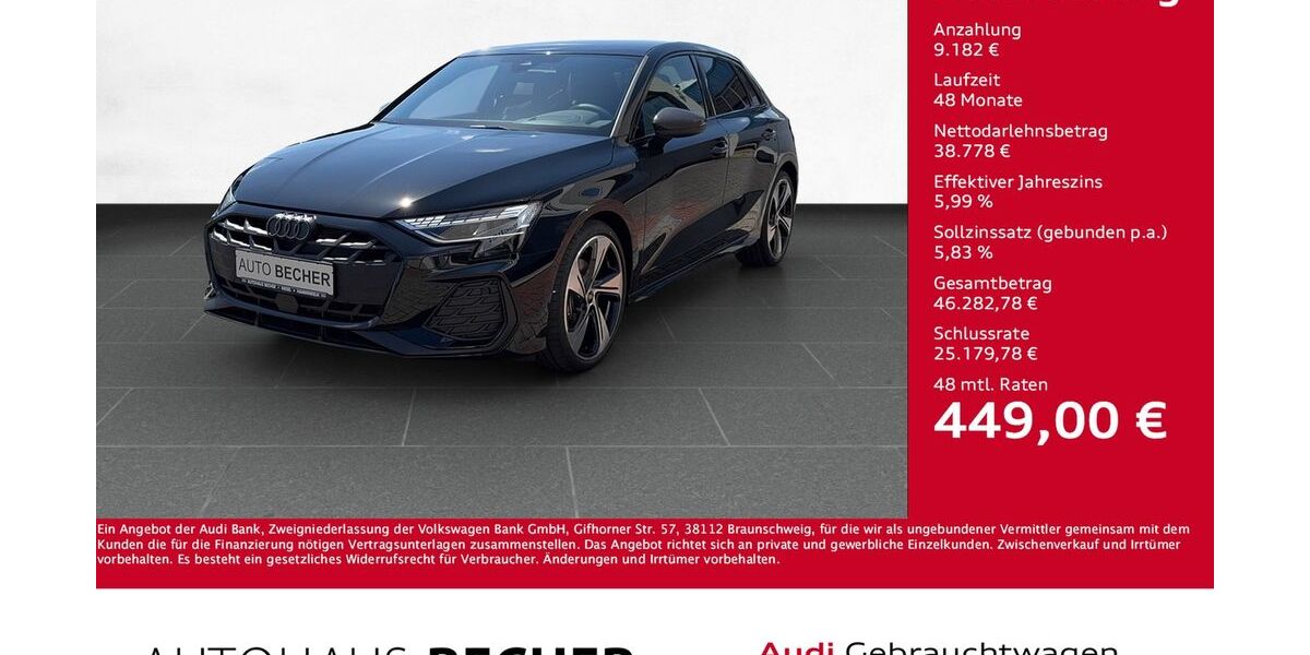 Audi A3 9.000 km 47.960 &euro; Wesel 46485
