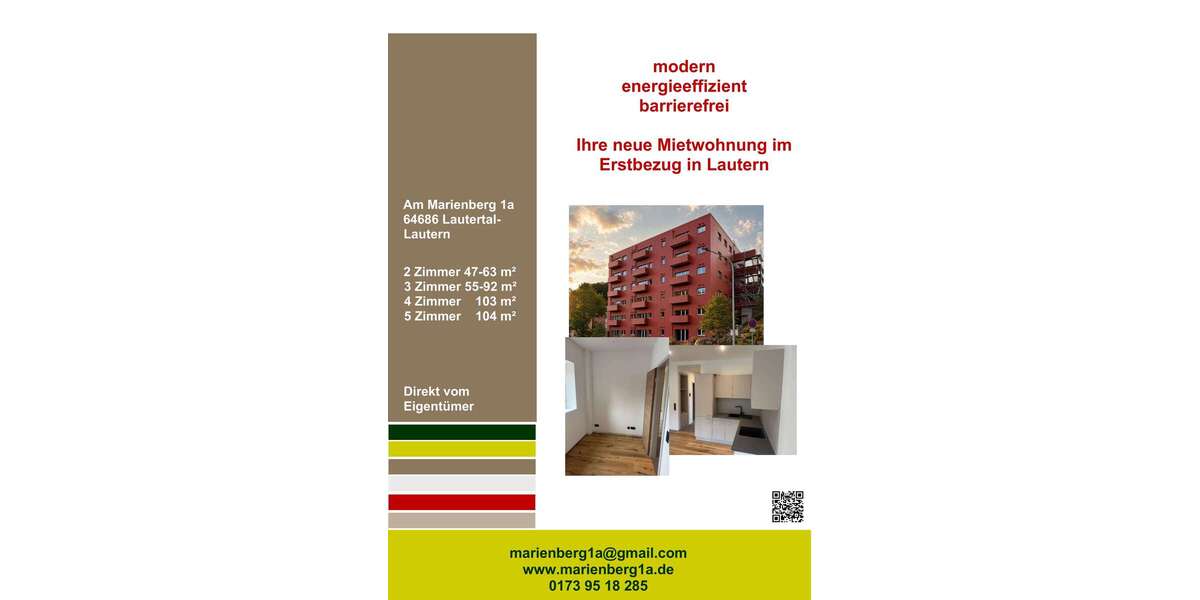Etagenwohnung Lautertal Lautern - 5 Zimmer, 105 m&sup2;, 1.450&euro; | Angebot:25049219